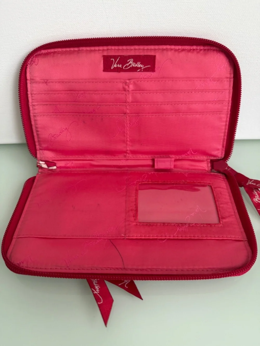 Vera Bradley Rosy Posies Zip Around Wallet Retired Floral Quilted